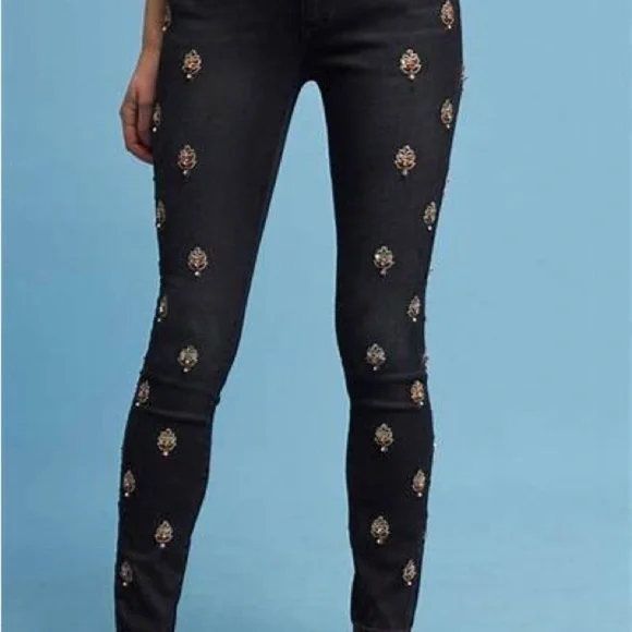 Pilcro Script High-Rise Embellished - Picture 5 of 10